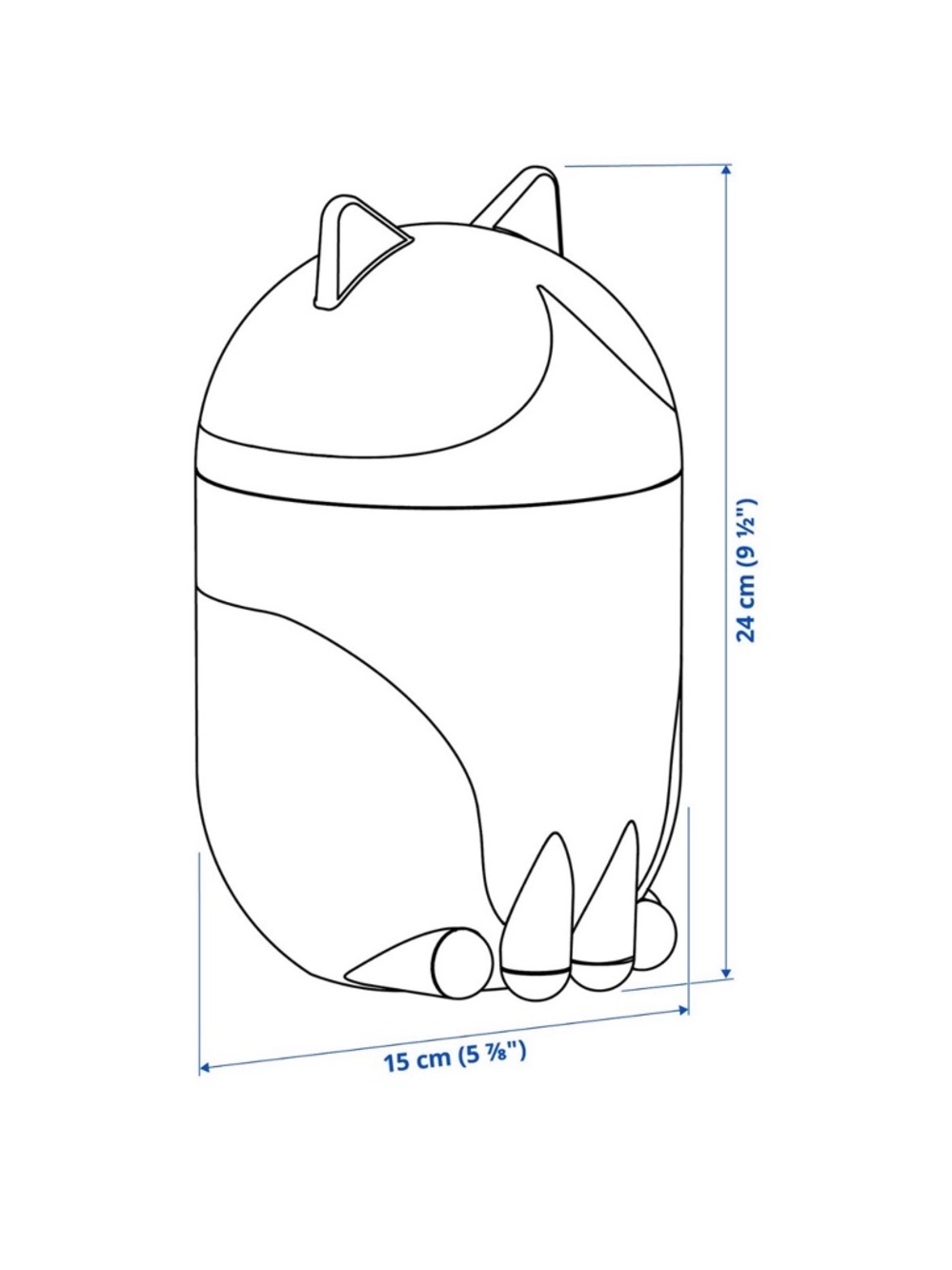 IKEA Grejsimojs black & white tuxedo CAT with lid storage adorable decoration - Picture 2 of 13